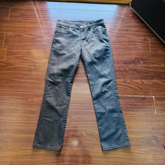 Nudie Jeans Co Lean Dean Black Stretch Denim Jeans 33x31 Slim Tapered Made Italy - Picture 5 of 10